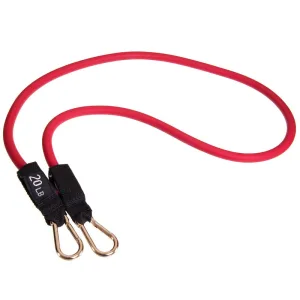 Еспандер трубчастий для фітнесу з карабіном 5,5х11,5х1200 мм навантаження 9 кг темно-червоний