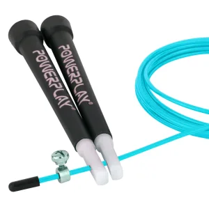 Скакалка швидкісна PowerPlay 4202 Ultra Speed Rope Бірюзова 2,9 m.