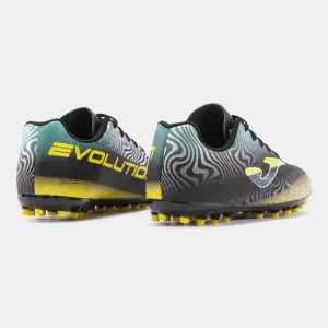 Бутсі Joma EVOLUTION JR дитячий розмір 32 EVJW2401AG чорно-блакитно-жовті (оригінал)