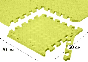 Татамі мат EasyFit 8 шт  (30х30х1 см) хвіст ластівки жовтий