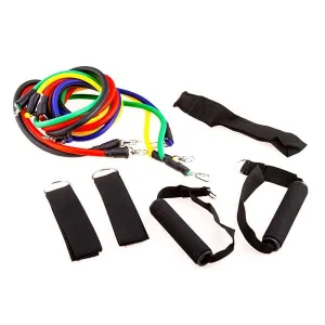 Еспандер трубчастий набори 5 джгутів Power Band комплект довжина 120 см різні кольори в комплекті