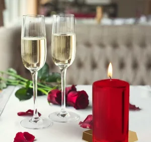 Набір свічок 4 шт. циліндр червоний металік sw40/80