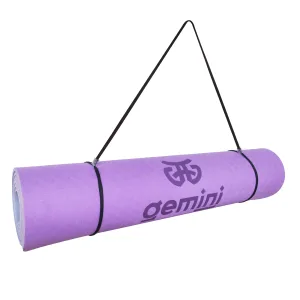 Килимок для фітнесу та йоги Sport TPE+TC 6 мм - фіолетово-сірий