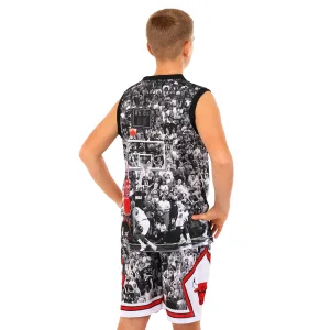 Форма баскетбольна дитяча NBA клуб Chicago Bulls 23 M - чорний білий