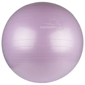 М'яч для фітнесу фітбол PowerPlay 4001 Ø65 cm Gymball ліловий + помпа