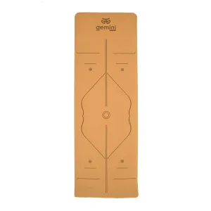 Килимок для йоги пробковий каучуковий Sport 183 см 61 см 5 мм