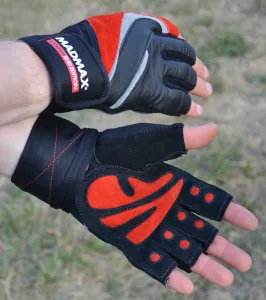 Рукавички для фітнесу MadMax MFG-568 Extreme 2nd edition Black/Red L