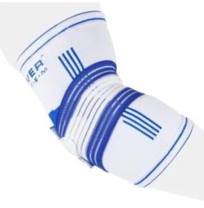 Налокітник Power System PS-6007 Elbow Support Pro білий/Blue 1 шт. S/M