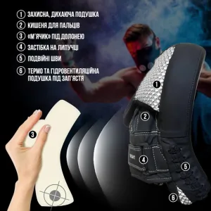 Лапи боксерські PowerPlay 3044 Pro Carbon Ultra Series чорні PU [пара]