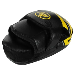 Лапа согнутая для бокса и единоборств FISTRAGE 2 шт чёрный-жёлтый