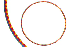 Hula Hoop Bamsic "Wave" 82 cm solid gymnastics plastic