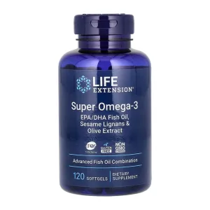 Super Omega-3 EPA/DHA Fish Oil Sesame Lignans & Olive Extract - 120 софтгель