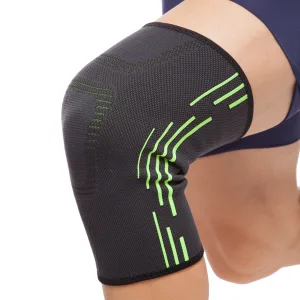 Наколінник бандаж еластичний 1 шт Чорно-салатовий S