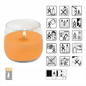 Ароматична свічка в скляному стакані Bispol апельсин (SN 71-63)