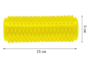 EasyFit Spindle Massage Cylinder with Spikes Yellow