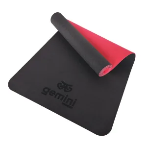 Килимок для фітнесу та йоги Sport TPE+TC 6 мм - Чорно-Червоний