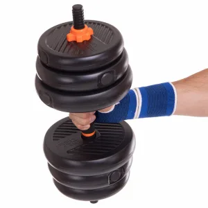 Набір трансформер гантелі гиря штанга упори 6в1 FED 30 кг чорний