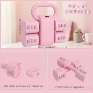 Мультифункціональні гантелі та гиря для фітнесу, набірні 5,5 кг 80382-5_5 жовтий