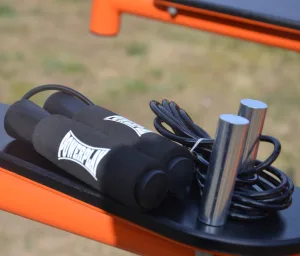 Скакалка скоростная PowerPlay 4211 X ROPE с утяжелителями - 120 г*2 чёрная 3 м
