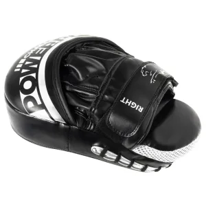 Лапи боксерські PowerPlay 3041 Challanger чорно-біліі PU [пара]