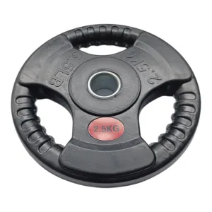 Обрезиненные диски (блины) с тремя хватами и металической втулкой - 2,5 кг