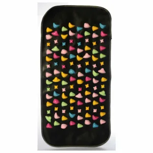 Килимок ортопедичний масажний аплікатор з камінням 70 см 35 см Чорний