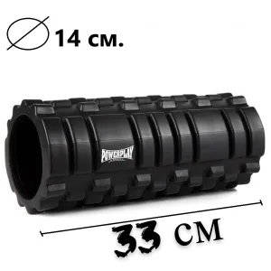 Масажний ролик (роллер) PowerPlay 4025 Massage Roller Чорний 33x14 см