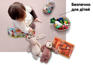 Татамі мат EasyFit 8 шт (30х30х1 см) хвіст ластівки бежевий