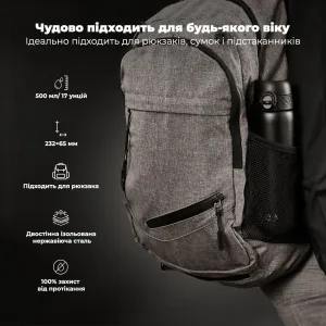 Пляшка для води металева вакуумна ION8 500 мл. Vacuum Insulated Black