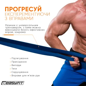 Гумова петля EasyFit 50 - 110 кг синя
