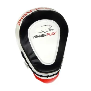 Лапи боксерські PowerPlay 3042 чорно-білі PU [пара]