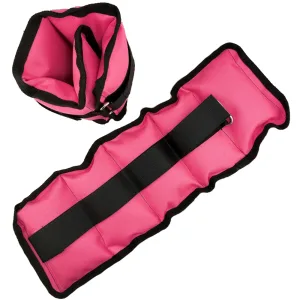 Обтяжувачі-манжети з піском по 2 кг чорно-рожевий