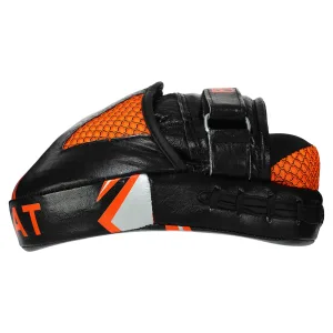 Лапа согнутая для бокса и единоборств FISTRAGE COMBAT 2 шт чёрный-оранжевый