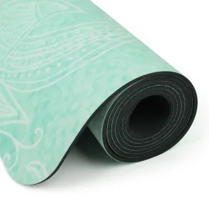 Килимок для йоги каучуковий замшевий Sport 183 см 68 см 4 мм бірюзовий