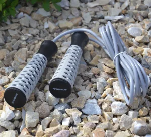 Скакалка PowerPlay 4206 Jump Rope PRO+ сіро-чорна (2,75m.)