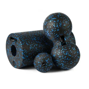Набір для йоги PowerPlay PP_4008 EPP Foam Roller Set роллер + 2 масажні м'ячі чорно-синій