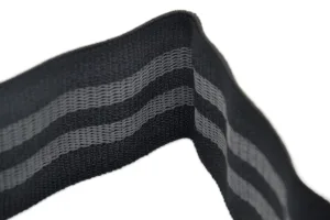 Тканева гумка для фітнесу та спорту PowerPlay 4111 Hip Band L Light чорна (d_84cm)