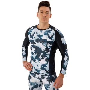 Рашгард лонгслів чоловічий Domino чорний-білий TC210-1 - L