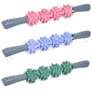 Масажер-палиця роликовий 4 масажерів massager Зелений - 45.5 см