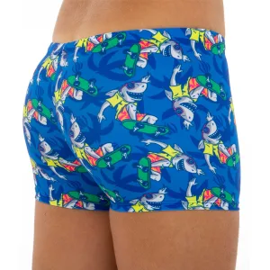 Плавки боксери для хлопчиків для плавання Акули вік 6-8 років синій 8