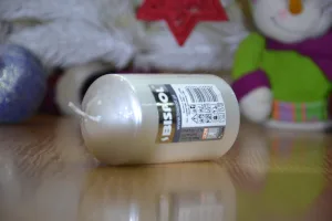 Свічка столова циліндр Bispol sw60/100 190 білий перламутр