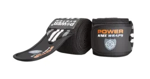 Бинти на коліна Power System PS-3700 Knee Wraps Grey/чорний пара