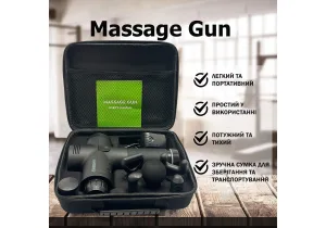 Массажный пистолет EasyFit Percussio (портативный перкуссионный вибромассажер для тела с 6 насадками)