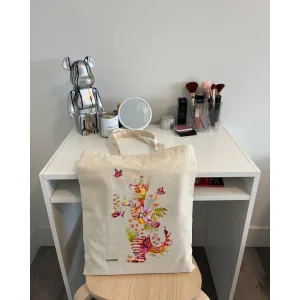 Екошопер BookOpt BK4050 грайливий кіт з метеликом бежевий