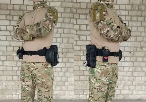 Розвантажувальний тактичний пояс РПС із кріпленням MOLLE чорний (варбелт, warbelt)