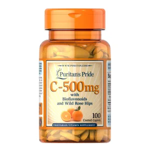 Vitamin C-500 мг з біофлавоноїдами та шипшини - 100 капсул