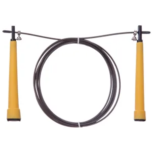 Скакалка швидкісна для кросфіту зі сталевим тросом Cima CM J604 Жовтий