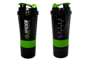 Шейкер спортивний EasyFit Spider 0,5 л чорно-зелений
