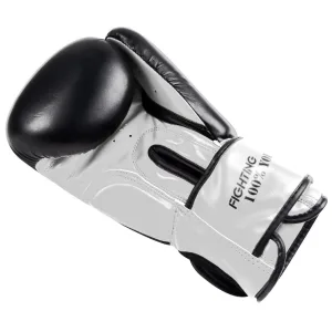 Боксерські рукавиці PowerPlay 3004 Classic чорно-білі 14 унцій