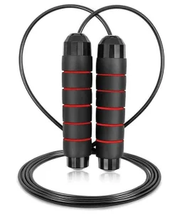 Скакалка швидкісна PowerPlay 4210 Power Weighted Jump Rope Чорна 2,7 m.